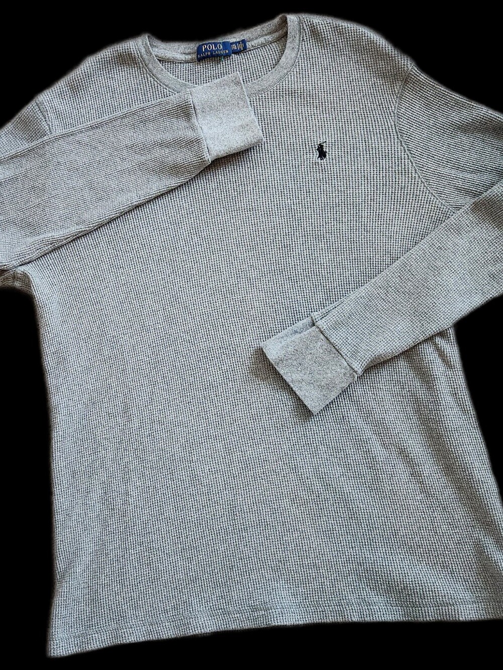 Polo Ralph Lauren Men's Heather Gray Waffle Thermal Long Sleeve XL